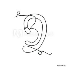 the letter c is drawn with a continuous line on a white background, it has an outline