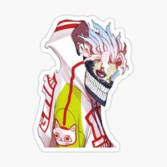 an anime character sticker on a white background