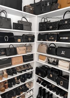 Black Drawer Handles, Estilo Kim Kardashian, Bag Closet, Dream Closet Design, Luxury Bags Collection, Best Designer Bags, Closet Decor, Luxury Lifestyle Dreams, Closet Goals