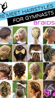 Hairstyles For Gymnastics, Meet Hairstyles, Gymnastics Meet, Gymnastics Stuff