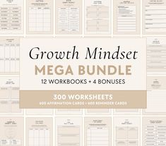 the growth minds mega bundle includes worksheets and activities