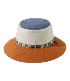 We took the same water-resistant fabric from our Mountain Classic Anorak and used it to make this weather-ready colorblock hat, lightweight and perfect for three season wear. UPF 50+ rated fabric blocks at least 97. 5% of the sun's UV rays - 10x more than a white cotton tee. In water-resistant nylon. Moisture-wicking internal sweatband in a blend of 60% polyester and 40% Coolmax®. Machine wash and dry. Imported. | Adults' Mountain Classic Bucket Hat, Colorblock, Synthetic/Nylon Womens Bucket Hat, Diamond Mines, Menswear Inspired, Water Resistant Fabric, Ll Bean, L L Bean, Outerwear Women, Upf 50, Sun Hats