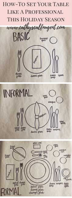 the instructions for how to set your table like a professional chef this holiday season info