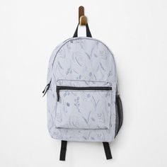 Looking for a backpack with style? External mesh pocket and adjustable padded straps. Most standard laptops fit in the internal laptop pocket. Backpack Art, Drawn Leaves, Hand Drawn Leaves