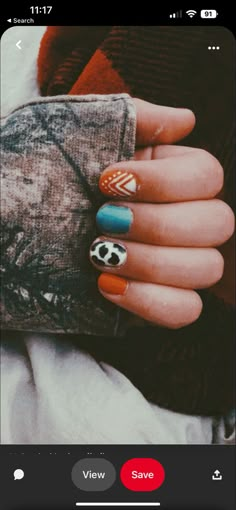 Cowgirl Nails, Cowboy Nails, Concert Nails, Aztec Nails, Country Nails