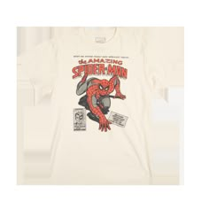 Short-sleeve tee Printed art on front Ribbed crew neckline Regular fit Comfortable and lightweight 100% combed ring-spun cotton Spider Man Vintage, Vintage Cover, Marvel Merchandise, Printed Art, Swaggy Outfits, Men Vintage, Dream Clothes, Look Cool, Graphic Shirts