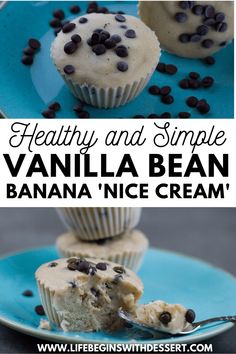 healthy and simple vanilla bean banana ice cream is the perfect treat for breakfast or dessert