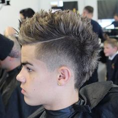 Mohawk Fade Haircut, Burst Fade, Boy Haircuts, Mohawk Hairstyles