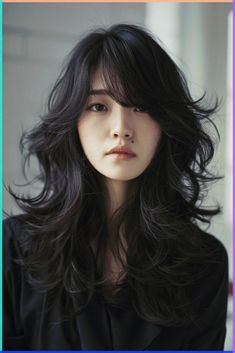 How to Cut Your Own Split Ends at Home Korean Haircut Long Layered Hair, Layered Haircut For Thick Hair, Korean Haircut Long, Cut Split Ends, Cut Own Hair, Korean Haircut, Korean Hair Color