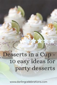 desserts in a cup - 10 easy ideas for party desserts