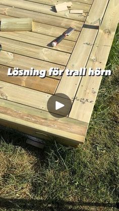 a video demonstrating how to build a floating platform for a deck or patio with wood planks