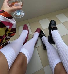 Birks Outfit, White Knee High Socks, Thigh High Socks, Stella Mccartney Elyse, Knee High Socks, Thigh High, High Socks, Thigh Highs