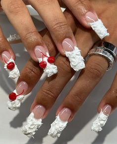 Pins Board, Hard Nails, Cherry Nails, Drip Nails, Dope Nail Designs, Cream Nails, Exotic Nails, Really Cute Nails, Unique Acrylic Nails