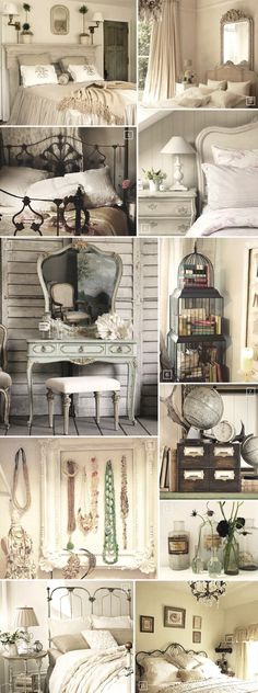 a collage of photos showing different rooms