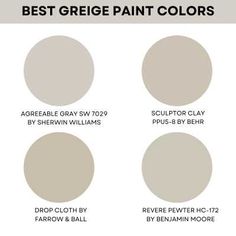 the best gray paint colors to use in your home decorating project, including grey and white