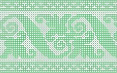 a green and white knitted pattern with the words happy new year