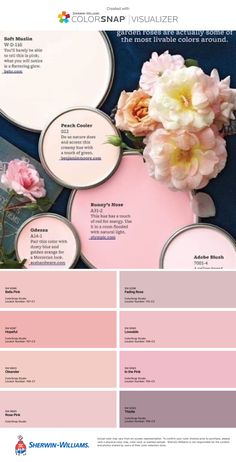 the color scheme is pink and white, with flowers on top of each one in different shades