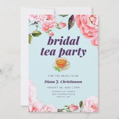 $1.88 | Bridal Tea Party Invitation - Bridal Shower | Bridal Shower Invitations | bridal shower, tea bridal shower, tea bridal invitationa, tea bridal, tea, bridal, shower, tea bridal shower invitations, watercolor floral bridal tea party Wedding Invitation Text Message, Bridal Tea Party Invitations, Wedding Invitation Pdf, Tea Bridal Shower Invitations, Wedding Invitation Message, Wedding Invitation Video