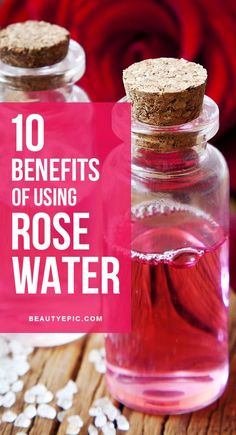 Uses For Rose Water, Water Benefits For Skin, Benefits Of Rose Water, Rose Water For Skin, Rose Water Benefits, Health Hair, How To Make Rose, Water Benefits