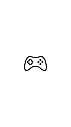 a black and white drawing of a video game controller