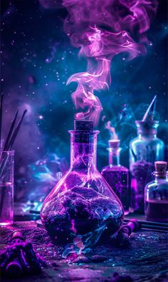 3d Cyberpunk, Cyberpunk Aesthetics, Jewel Tone Color Palette, Chemistry Art, Future Space, Dark Beauty Photography, Pretty Halloween, Cyberpunk Girl, Purple Fire