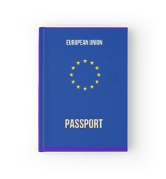 the european union passport on a white background