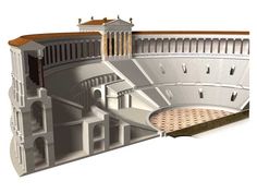 an architectural model of a roman amphit