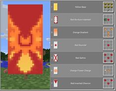 an image of a screen shot of a fire theme in minecraft, with the text red banner highlighted