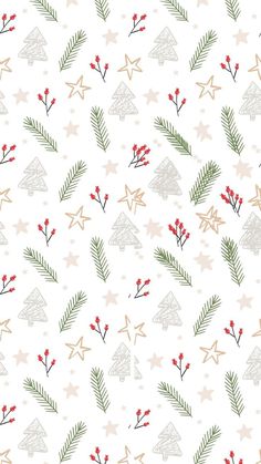 a white background with christmas trees and stars