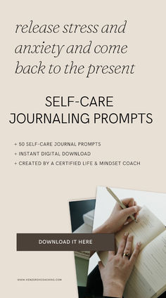 Check out these 50+ daily self care journal pages, filled with daily self care journal prompts that you’re bound to love! With this digital download, you won’t have to look for daily self care journal ideas anymore. Reflecting on these daily self care journal prompts is an excellent way to reduce stress, lower anxiety, and keep you grounded in the present moment. #selfcare #selfcareaesthetic #selfcarejournalideas #selfcarejournalprompts Mindset Coaching