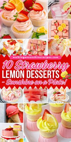 You'll want to make all the strawberry lemon dessert recipes in this collection! Find easy-to-follow instructions and creative ideas to elevate your dessert game with the bright flavors of strawberries and lemons. Strawberry Lemonade Desserts, Strawberry Lemon Desserts, Baking Mix Recipes, Way To Happiness, Lemon Dessert, Dried Fruit Snacks, Seasonal Desserts, Strawberry Dessert Recipes, Lemon Dessert Recipes