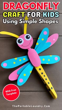 Keep your kids entertained this summer with a fun Paper Dragonfly Craft for Kids! This easy insect craft idea is perfect for preschoolers, toddlers, and kids of all ages. Whether you're a parent looking for creative kid activities or a teacher planning a nature-themed project, this paper craft is a great choice. Kids will love making their own Anisoptera (also known as the devil's darning needle or mosquito hawk) using our free dragonfly template. It’s a simple and educational way to introduce them to the world of Odonata while sparking their creativity. #insectcrafts #dragonflycraft #papercrafts Dragonfly Craft Preschool, Paper Dragonfly Craft, Dragonfly Template, Paper Dragonfly, Dragonfly Craft, Insect Craft, Paper Dragonflies, Darning Needle, Dragon Fly Craft