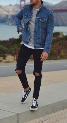 Here are some great sneakers for men and tips to style them. #dapperclan #mensfashion #menswear #fashionwear #summerstyle #summerfashion Vans Outfit Men, Mens Fall Outfits, Jeans Outfit Men, Herren Style, Vans Outfit, Nice One, Stylish Men Casual, Mens Trendy Outfits, Fall Outfits Men