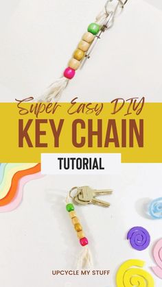 Looking for cute DIY keychain ideas? Learn how to make a beaded keychain with our step-by-step guide! Perfect for homemade keychains or DIY gifts, these fun keychain crafts use pony beads to create easy and stylish designs. Whether it’s a DIY bead keychain for him or a colorful accessory for yourself, this project is quick, creative, and great for all skill levels. Get inspired by homemade keychains and make your own today! Keychain Diy Ideas, Diy Bead Keychain, Recycled Crafts Projects, Homemade Keychains, Easy Keychain, Uses For Plastic Bottles, Diy Keychain Ideas, Diy Crafts For Toddlers, Recycle Craft Projects