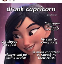 an image of a cartoon character with the caption'drunk capricon '