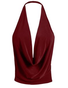 Low Cut Halter Top, Halter Tops Outfit, Red Halter Top, Halter Top Dress, Mode Hippie, Halter Top Dresses, Looks Party, Dressy Tops, Dream Clothes