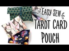 easy sew tarot card pouch with instructions to make it look like they're from outer space