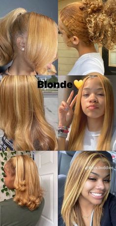 Blond Hair Dye Black Women, Minimum Ingredient Recipes, Dyed Natural Hair Honey Blonde, Golden Blonde On Black Women, Good Colors To Dye Your Hair, Cute Natural Hair Dye Ideas, Hair Color Dye Ideas Black Women, Dyed Blonde Hair Black Women, Dyed Hair Honey Blonde