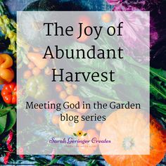 the joy of abundant harvest meeting god in the garden blog series with oranges and other vegetables