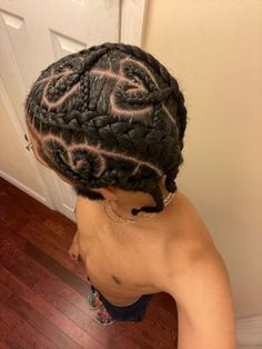 Heart Twist Hairstyle, Mens Braids Hairstyles Long Hair, Braided Hairstyles For Men Long Hair, Braid Styles For Men Long Hair, Cornrow Ideas For Men, Black Men Hairstyles Braids, Box Braids For Men, Men Box Braids