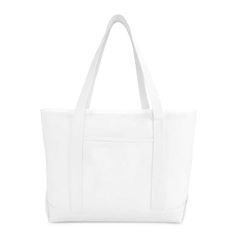 DALIX brings quality and convenience to complement your outings. Our Cotton Canvas shopping tote is not only easy on the eyes, but is also very durable with 24 oz. quality material and stitching. A full-zip shopping tote that prevents your belongings from falling out featuring a front pocket for extra storage. A delightful white body with two toned custom color, handpicked by the DALIX team. Find out how to Clean Your Tote Bag Blue Anchor, Safe And Sound, Beach Trips, Zipper Top, Shopping Tote Bag, Black Star, Shopping Tote, Long Handles, Extra Storage