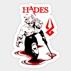 In the name of Hades... -- Choose from our vast selection of stickers to match with your favorite design to make the perfect customized sticker/decal. Perfect to put on water bottles, laptops, hard hats, and car windows. Everything from favorite TV show stickers to funny stickers. For men, women, boys, and girls. Hades Game Stickers, Zagreus Tattoo, Hades Game Tattoo, Hades Helmet, Zagreus Hades, Hades Zagreus, Hades God, Hades 2, Sticker Design Inspiration