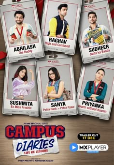 the movie poster for campus diapes