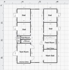 the floor plan for an office building with two separate rooms and three different areas to each room