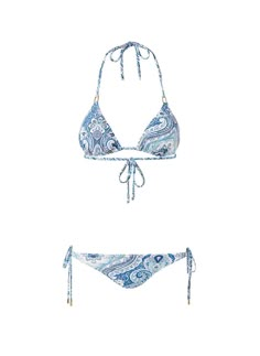 Shop the Cancun Blue Paisley Tie Side Bikini Bottom at US.ODABASH.COM, the official Melissa Odabash¨ online store. FREE delivery over $250 & free returns. Swimsuit Inspo, Summer Wishlist, Melissa Odabash, Cord Ends, Cute Bathing Suits, Summer Bikinis, Cute Bikinis, Cute Swimsuits, Triangle Top