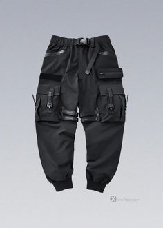 AIR BORNE Scout Pants - Shop Techwear Pants - X Tech Pants Men, Techwear Pants Men, Custom Streetwear Clothing, Mens Cyberpunk Fashion, Black Cargo Pants Outfit Street Style Men, Tech Outfit Men, Tech Wear Outfit, Tactical Outfits Men, Black Techwear Pants