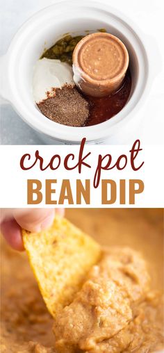 the crock pot bean dip is an easy and delicious appetizer that everyone will love