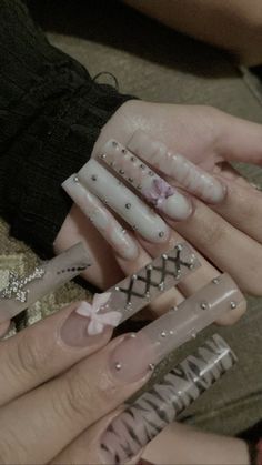 Corset Nails, Hard Nails, Grunge Nails, Exotic Nails, Kawaii Nails, Manicure Y Pedicure, Fire Nails