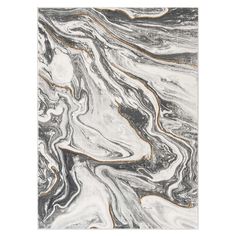 a black and white marble pattern with gold accents on the edges, in an abstract manner