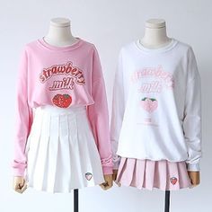 Que biuriful Stylish Lady, White Long Sleeves, White Clothing, Pastel Fashion, Shorts Style, Strawberry Milk, Mua Sắm